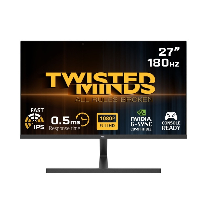 Twisted Minds Blaze Series Flat 27 FHD - 180HZ 0,5 MS Fast IPS HDMI 2.1 Gaming Monitor Svart i gruppen Datautstyr / Dataskjerm / Dataskjermer hos TP E-commerce Nordic AB (D07089)