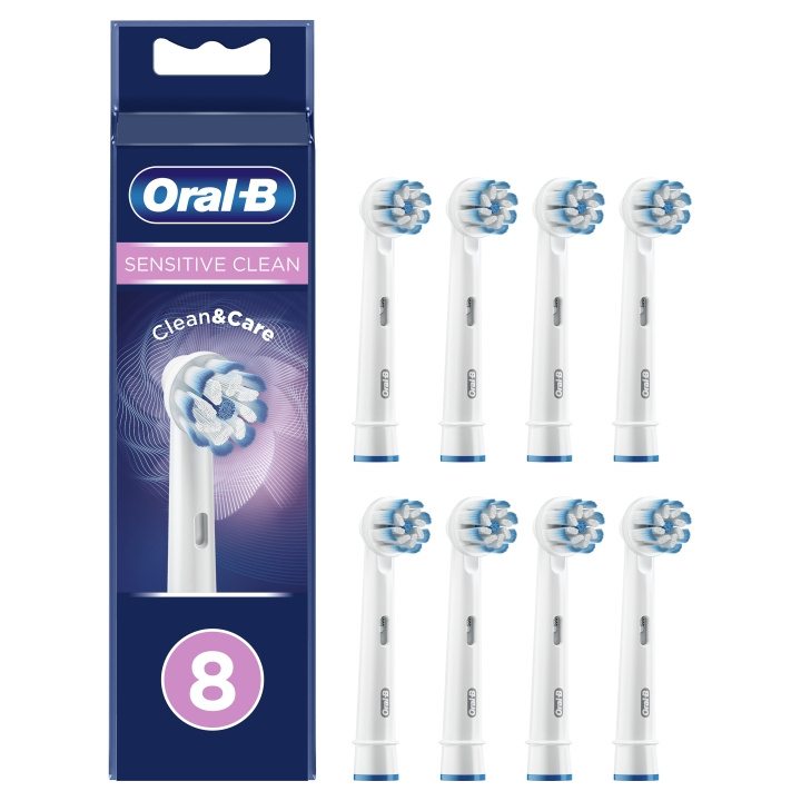 Oral B Sensitive Clean&Care erstatningshoder 8 stk i gruppen HELSE OG SKJØNNHET / Munnpleie / Elektriske tannbørster tilbehør hos TP E-commerce Nordic AB (D07172)