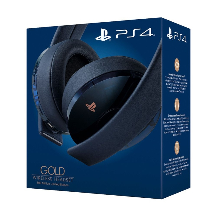 Sony PS4 500 Million Limited Edition Gold Headset i gruppen Elektronikk / TV-spill & tilbehør / Sony PlayStation 5 hos TP E-commerce Nordic AB (D07189)