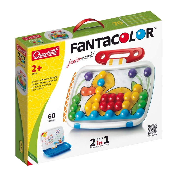 Quercetti FantaColor Junior Combi knaggmosaikk - (QU-4199) i gruppen SPORT, FRITID & HOBBY / Hobby / Perler / Perleplater & Perler hos TP E-commerce Nordic AB (D07190)