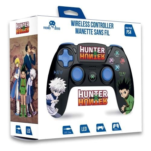 Trade Invaders Hunter x Hunter - Trådløs kontroller for PS4 med 3,5 mm jackstikkspor (svart) - Duo Gon Kirua i gruppen Elektronikk / TV-spill & tilbehør / Sony PlayStation 4 hos TP E-commerce Nordic AB (D07258)