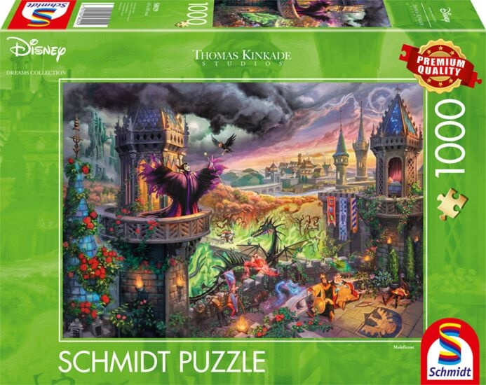 Schmidt Thomas Kinkade: Disney Maleficent (1000 brikker) (SCH8029) i gruppen SPORT, FRITID & HOBBY / Hobby / Puslespill hos TP E-commerce Nordic AB (D07287)