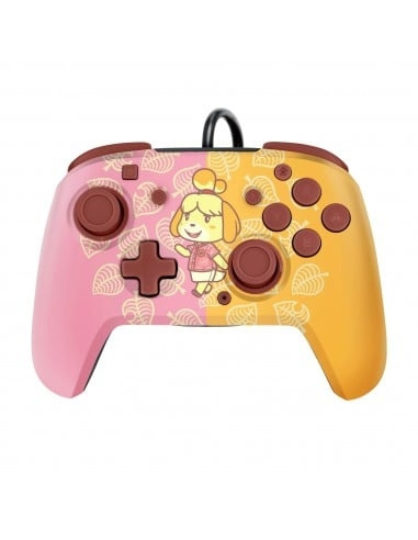 PDP Gaming Faceoff Deluxe Audio Wired Controller Isabelle Lisensiert Switch i gruppen Elektronikk / TV-spill & tilbehør / Nintendo Switch / Tilbehør hos TP E-commerce Nordic AB (D07304)