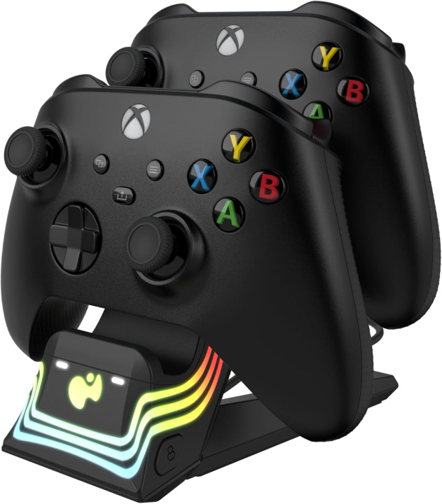 PDP Gaming Afterglow Wave Dual Charger svart Xbox i gruppen Elektronikk / TV-spill & tilbehør / Xbox Series X / Tilbehør hos TP E-commerce Nordic AB (D07341)