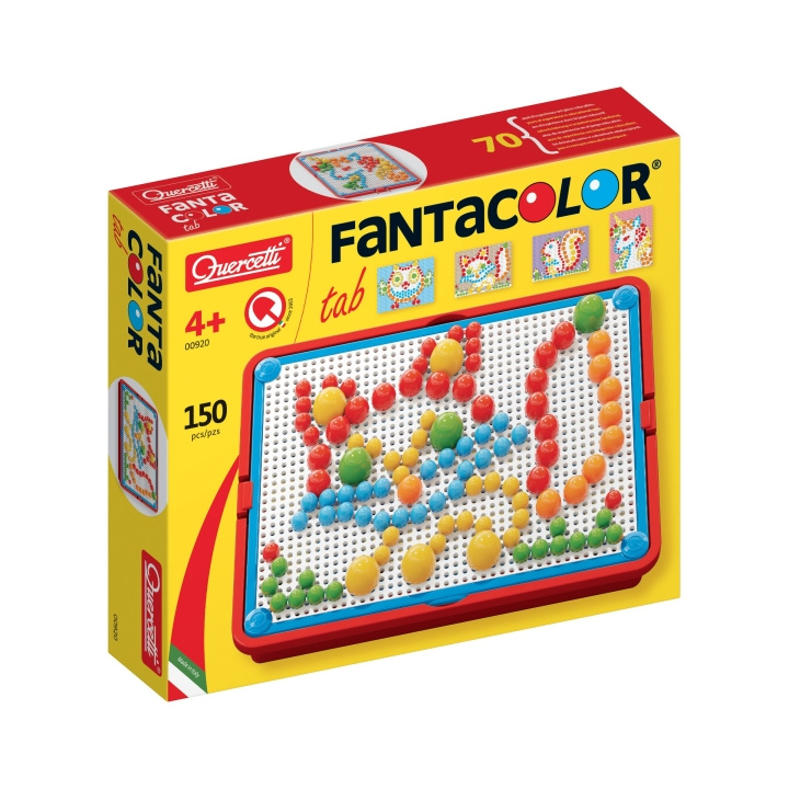 Quercetti FantaColor Tab (150 stk) - (QU-0920) i gruppen SPORT, FRITID & HOBBY / Hobby / Perler / Perleplater & Perler hos TP E-commerce Nordic AB (D07364)