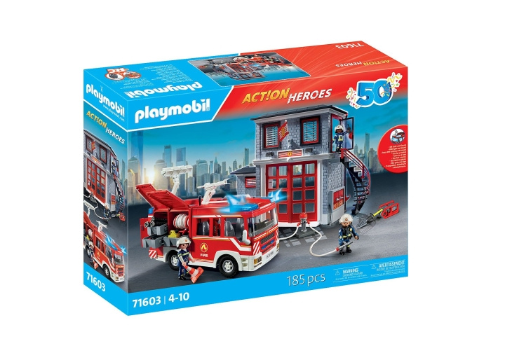 Playmobil 50YR Brannredning Mega-sett (71603) i gruppen LEKER, BARN OG BABY / Leker / Figurer, miniatyrer og tilbehør hos TP E-commerce Nordic AB (D07384)