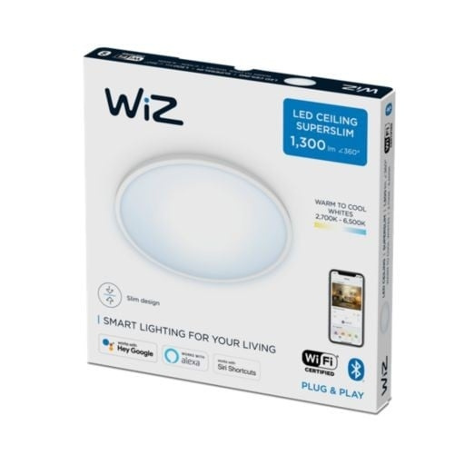 WiZ SuperSlim WiZ Taklampe 14W W RD 27-65K TW i gruppen LEKER, BARN OG BABY / Barnerom / Belysning / Taklamper og vegglamper hos TP E-commerce Nordic AB (D07431)