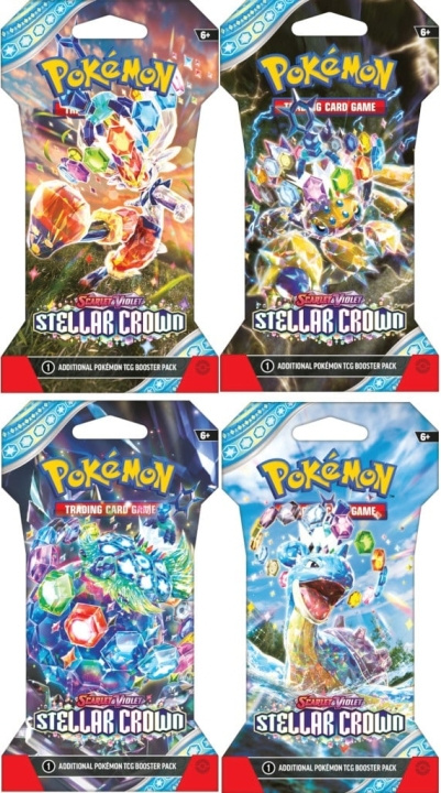 Pokémon Scarlet & Violet - Stjernekrone ermet boosterpakke i gruppen LEKER, BARN OG BABY / Spill / Kortspill hos TP E-commerce Nordic AB (D07486)