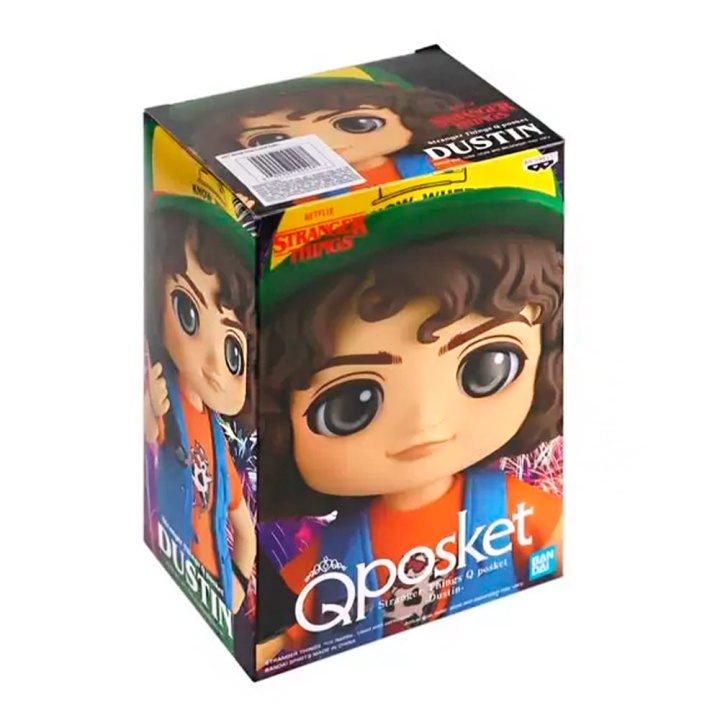 Stranger Things - Q Posket Dustin-figur i gruppen SPORT, FRITID & HOBBY / Morsomme produkter / Samlerobjekter hos TP E-commerce Nordic AB (D07582)