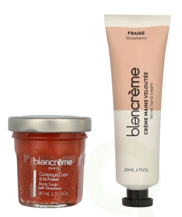 Blancreme Hand Cream Duo 70 ml Hand Cream 30ml/Scrub 40ml - Strawberry/Pomegrante i gruppen HELSE OG SKJØNNHET / Manikyr/pedikyr / Håndkrem hos TP E-commerce Nordic AB (D07806)