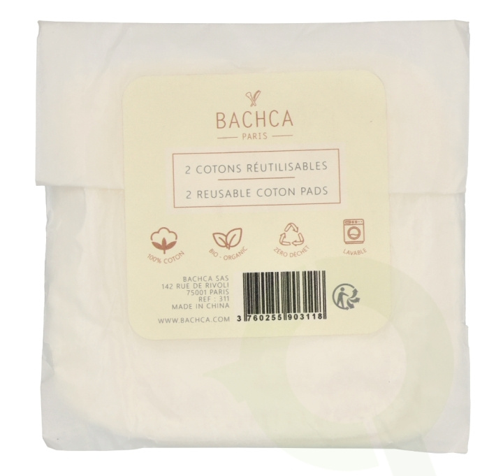 Bachca Paris Reusable Makeup Remover Pads Set 2 piece 2 Pieces i gruppen HELSE OG SKJØNNHET / Makeup / Sminkefjerner hos TP E-commerce Nordic AB (D07865)