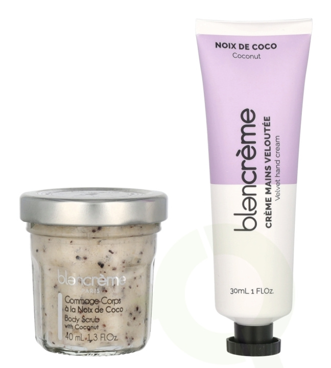 Blancreme Hand Cream Duo 70 ml Hand Cream 30ml/Scrub 40ml - Coconut/Lychee i gruppen HELSE OG SKJØNNHET / Manikyr/pedikyr / Håndkrem hos TP E-commerce Nordic AB (D07869)