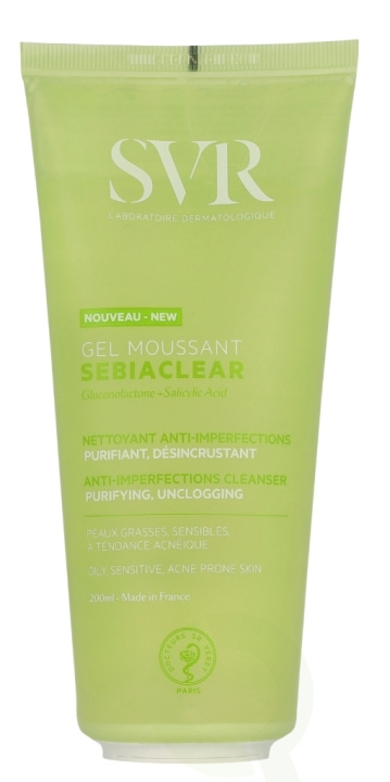 Svr Laboratories SVR Sebiaclear Anti-Imperfections Foaming Gel 200 ml i gruppen HELSE OG SKJØNNHET / Hudpleie / Kroppspleie / Bad- og dusjkrem hos TP E-commerce Nordic AB (D07932)