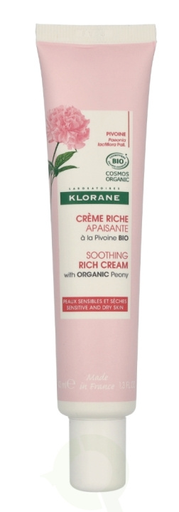 Klorane Soothing Rich Cream With Organic Peony 40 ml i gruppen HELSE OG SKJØNNHET / Hudpleie / Ansikt / Ansiktskrem hos TP E-commerce Nordic AB (D08162)