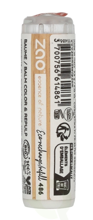 Zao Color & Repulp Lip Balm - Refill 3.5 g #486 Orange Nude i gruppen HELSE OG SKJØNNHET / Makeup / Lepper / Leppepomade hos TP E-commerce Nordic AB (D08180)