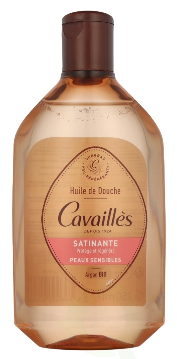 Roge Cavailles Satin Shower Oil 250 ml With Argan And Rose i gruppen HELSE OG SKJØNNHET / Hudpleie / Kroppspleie / Bad- og dusjkrem hos TP E-commerce Nordic AB (D08218)