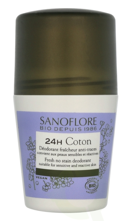 Sanoflore 24H Coton Deodorant 50 ml i gruppen HELSE OG SKJØNNHET / Duft og parfyme / Deodorant / Deo for henne hos TP E-commerce Nordic AB (D08225)