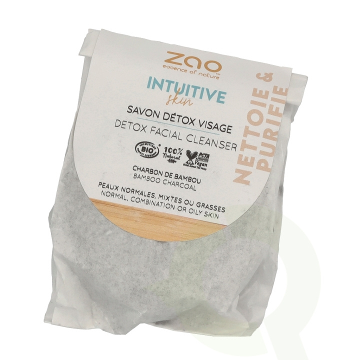 Zao Intuitive Skin Detox Facial Cleanser - Round 70 g Bamboo Charcoal i gruppen HELSE OG SKJØNNHET / Hudpleie / Ansikt / Rengjøring hos TP E-commerce Nordic AB (D08259)