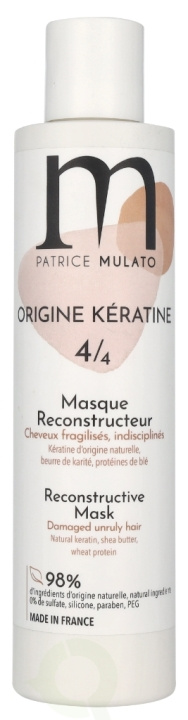 Patrice Mulato P. Mulato Origine Keratine 4/4 Reconstrucitve Mask 200 ml i gruppen HELSE OG SKJØNNHET / Hår & styling / Hårpleie / Hårmaske hos TP E-commerce Nordic AB (D08274)