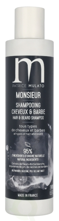 Patrice Mulato P. Mulato Monsieur Hair & Beard Shampoo 200 ml i gruppen HELSE OG SKJØNNHET / Hår & styling / Hårpleie / Sjampo hos TP E-commerce Nordic AB (D08279)