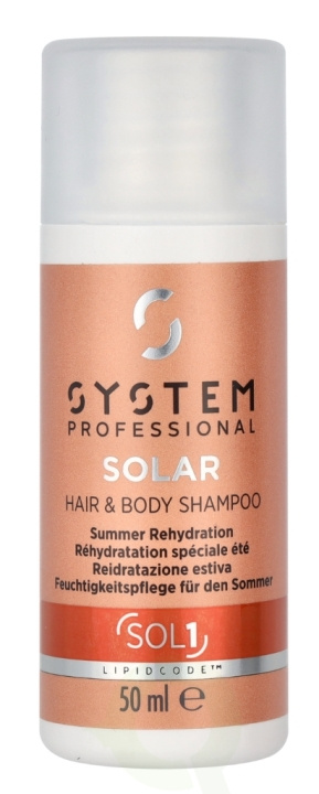 Wella System P. - Lipid Code - Solar Hair&Body Shampoo SOL1 50 ml i gruppen HELSE OG SKJØNNHET / Hår & styling / Hårpleie / Sjampo hos TP E-commerce Nordic AB (D08298)