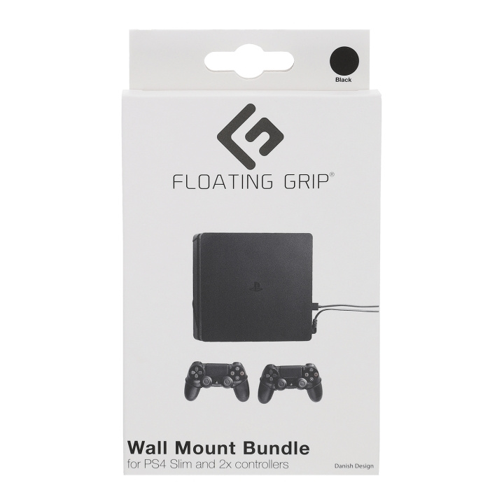 FLOATING GRIP Playstation 4 Slim og veggmontering for kontroller - pakke (svart) i gruppen Elektronikk / TV-spill & tilbehør / Sony PlayStation 4 hos TP E-commerce Nordic AB (D08452)