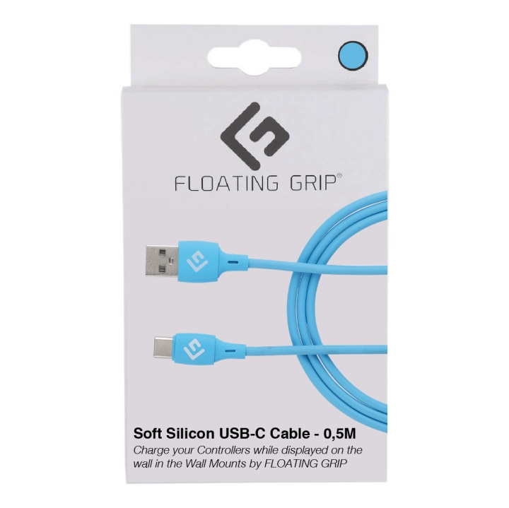 FLOATING GRIP 0,5M USB-C-kabel i silikon (blå) i gruppen Datautstyr / Kabler og adaptere / USB / USB-C hos TP E-commerce Nordic AB (D08482)