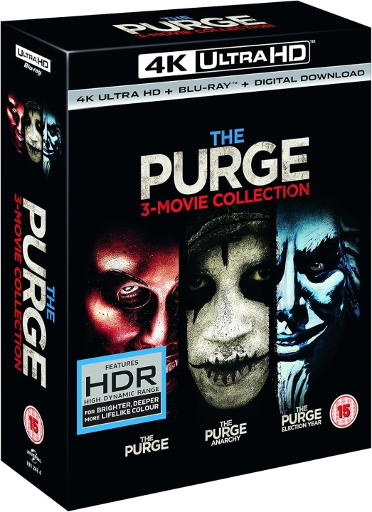 The Purge 1 to 3 4K Ultra HD + Blu-Ray i gruppen Elektronikk / Lyd & Bilde / TV og tilbehør / Filmer / Blu-ray hos TP E-commerce Nordic AB (D08561)