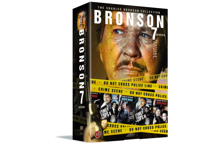 Charles Bronson Collection (7-disc) - DVD - Death Wish 2 - 3 - 4 - 5 and Family of Cops 1-2-3 i gruppen Elektronikk / Lyd & Bilde / TV og tilbehør / Filmer / DVD hos TP E-commerce Nordic AB (D08670)