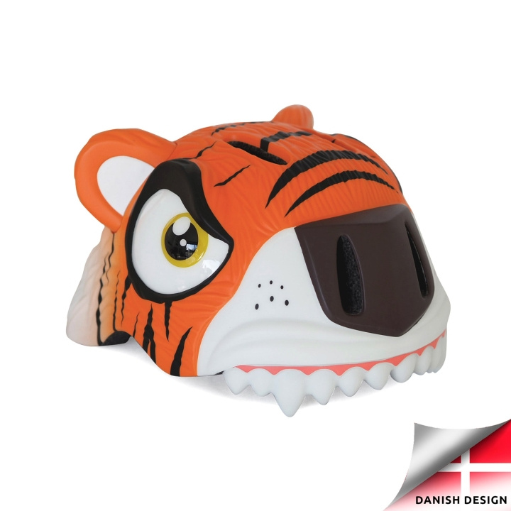 Crazy Safety Tiger sykkelhjelm - oransje (100101-01-01) i gruppen SPORT, FRITID & HOBBY / Sportsutstyr / Sykkeltilbehør / Hjelmer hos TP E-commerce Nordic AB (D08746)