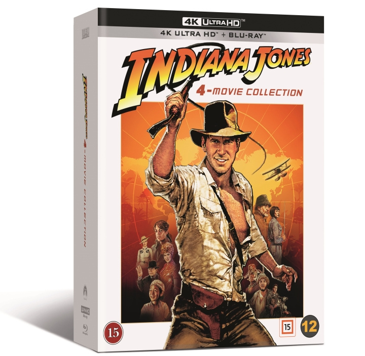 Indiana Jones: The Complete Collection 4-Movie Collection (4K Ultra HD + Blu-ray) (9 disc) i gruppen Elektronikk / Lyd & Bilde / TV og tilbehør / Filmer / Blu-ray hos TP E-commerce Nordic AB (D08844)