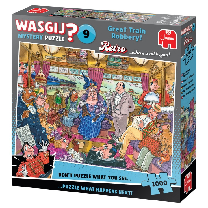 Wasgij Retro Mystery - #9 Det store togrøveriet! (1000 brikker) (1110100504) i gruppen SPORT, FRITID & HOBBY / Hobby / Puslespill hos TP E-commerce Nordic AB (D09021)