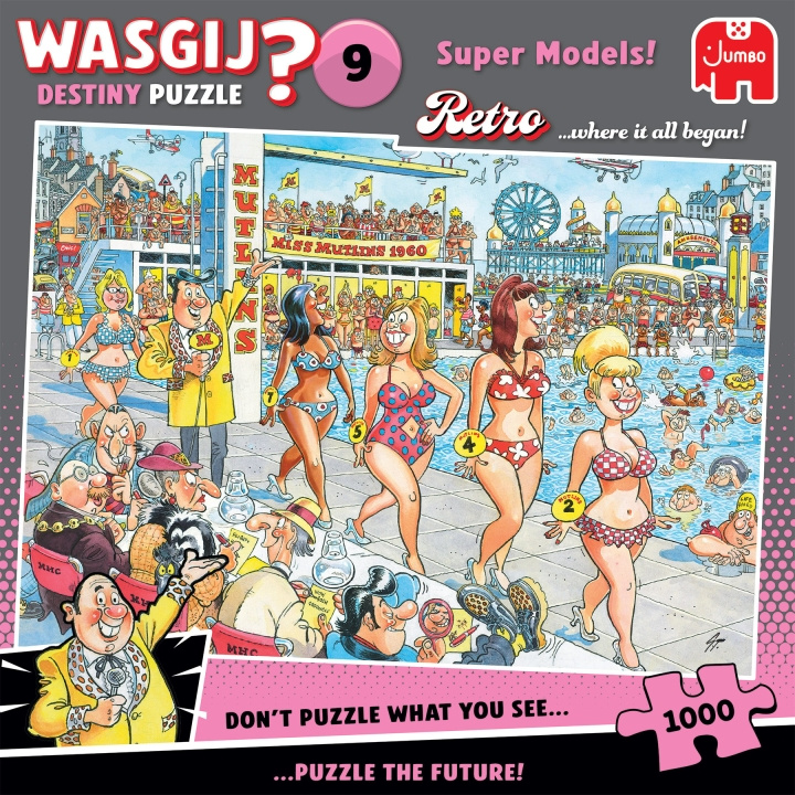 Wasgij Retro Destiny - #9 Supermodeller! (1000 brikker) (1110100503) i gruppen SPORT, FRITID & HOBBY / Hobby / Puslespill hos TP E-commerce Nordic AB (D09022)