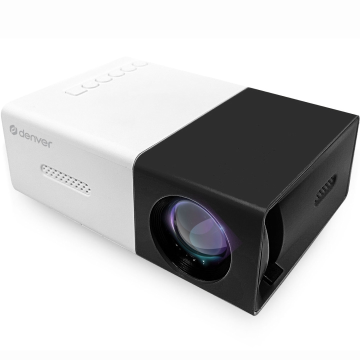 Denver Mini Projector with HDMI, USB-C and MicroSD card reader i gruppen Elektronikk / Lyd & Bilde / Hjemmekino, HiFi og bærbar / Projektorer og tilbehør hos TP E-commerce Nordic AB (D09104)