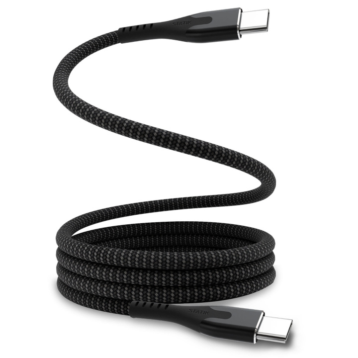 STATIK Magnetisk Kabel Magstack Pro USB-C Til USB-C Svart 1m i gruppen Datautstyr / Kabler og adaptere / USB / USB-C hos TP E-commerce Nordic AB (D09184)