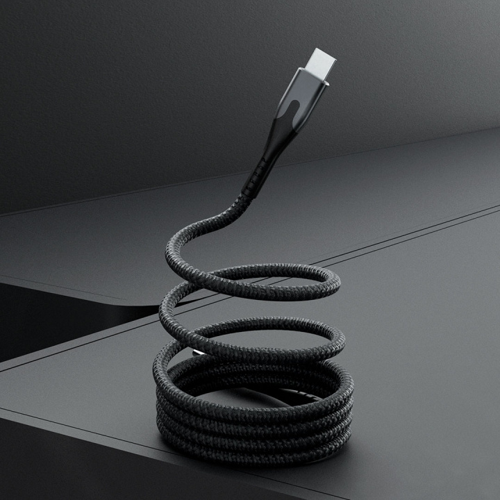 STATIK MagStack Magnetic Cable Pro USB-C to USB-C 2m Black i gruppen Datautstyr / Kabler og adaptere / USB / USB-C hos TP E-commerce Nordic AB (D09185)