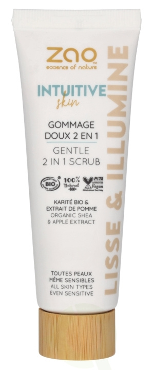 Zao Intuitive Skin Gentle 2 In 1 Scrub 50 ml Organic Shea & Apple Extract i gruppen HELSE OG SKJØNNHET / Hudpleie / Ansikt / Skrubb/peeling hos TP E-commerce Nordic AB (D09305)