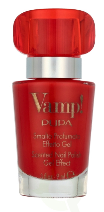 Pupa Milano Pupa Vamp! Scented Nail Polish 9 ml #202 Carnal Red i gruppen HELSE OG SKJØNNHET / Manikyr/pedikyr / Neglelakk hos TP E-commerce Nordic AB (D09390)