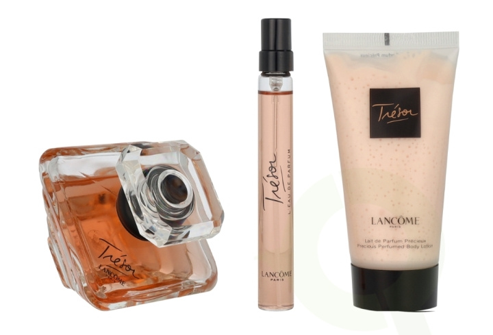 Lancome Tresor Giftset 110 ml Edp Spray 50ml/Edp Spray 10ml/Body Lotion 50ml i gruppen HELSE OG SKJØNNHET / Gavesett / Gavesett for henne hos TP E-commerce Nordic AB (D09438)