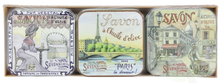 La Savonnerie De Nyons Soap Bar Set 3 Pcs - Paris 300 g 3x100gr i gruppen HELSE OG SKJØNNHET / Hudpleie / Kroppspleie / Duftsåpe hos TP E-commerce Nordic AB (D09507)