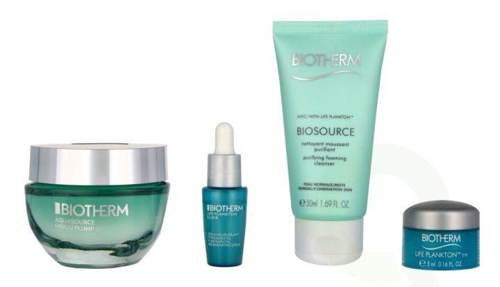 Biotherm Aquasource Routine Hyalu Plump Gel Set 112 ml Hyalu Plump Gel 50ml/Plankton Elixir 7ml/Cleansing Foam 50ml/Eye Cream 5ml i gruppen HELSE OG SKJØNNHET / Gavesett / Gavesett for henne hos TP E-commerce Nordic AB (D09516)