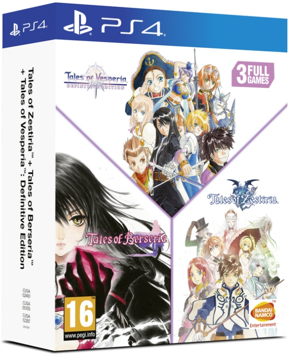 Tales of Vesperia + Tales of Berseria + Tales of Zestiria Compilation (PS4) i gruppen Elektronikk / TV-spill & tilbehør / Sony PlayStation 4 / Spill hos TP E-commerce Nordic AB (D09914)