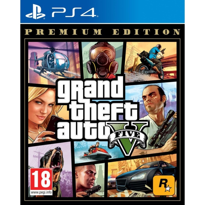 Grand Theft Auto V (GTA 5) Premium Edition (PS4) i gruppen Elektronikk / TV-spill & tilbehør / Sony PlayStation 4 / Spill hos TP E-commerce Nordic AB (D10002)