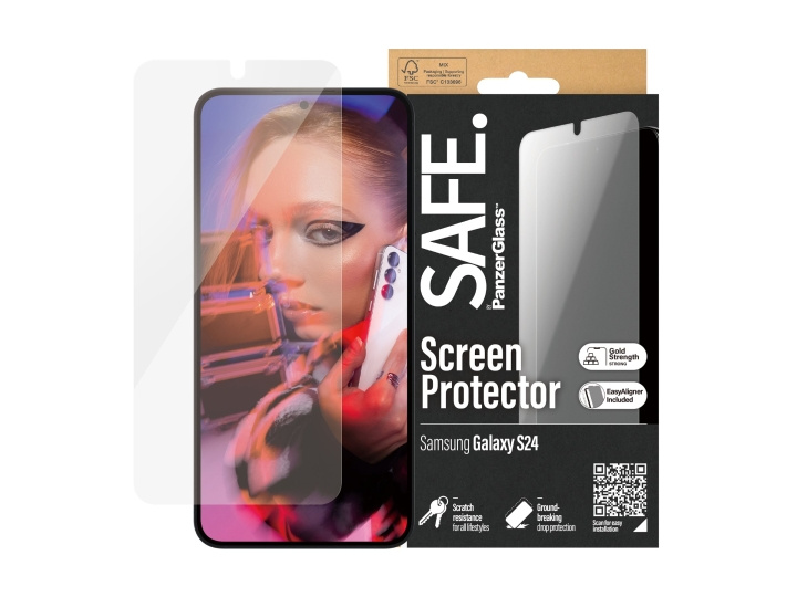 PanzerGlass SAFE. by PanzerGlass Screen Protector Samsung Galaxy S24, Transparent i gruppen SMARTTELEFON & NETTBRETT / Mobilbeskyttelse / Samsung hos TP E-commerce Nordic AB (D10125)