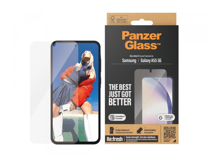 PanzerGlass Screen Protector to the Phone - ultra - wide fit w. EasyAligner i gruppen SMARTTELEFON & NETTBRETT / Mobilbeskyttelse / Universalbeskyttelse / Skjermbeskyttelse hos TP E-commerce Nordic AB (D10132)