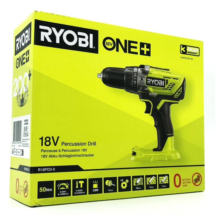 Ryobi One+ R18PD3-0 Borrhammare/skruvdragare Inget batteri 18V i gruppen HJEM, HUS OG HAGE / Verktøy / Skrutrekkere hos TP E-commerce Nordic AB (D10151)