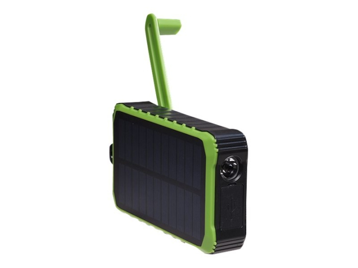 Denver PSO-10012 Solar Power Bank 10000mAh Svart Grön i gruppen SMARTTELEFON & NETTBRETT / Ladere og Kabler / Powerbanks hos TP E-commerce Nordic AB (D10159)