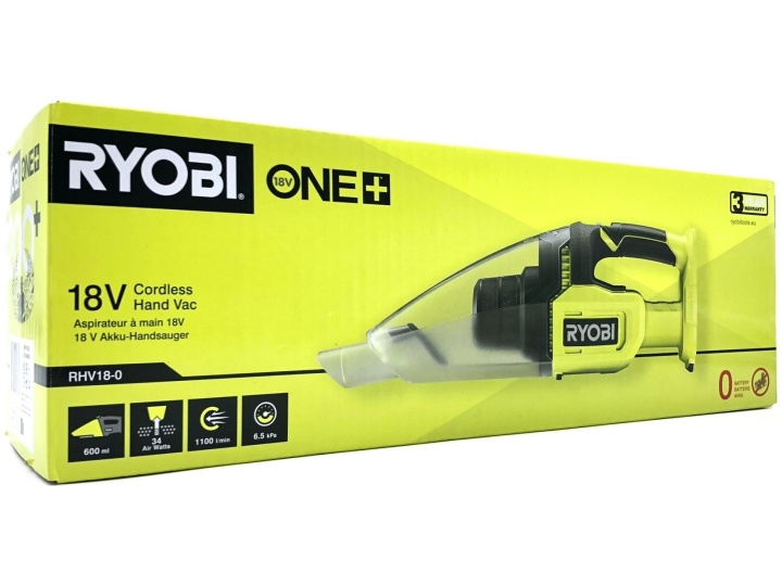 Ryobi ONE+ RHV18-0 Handdammsugare Inget batteri i gruppen HJEM, HUS OG HAGE / Rengjøringsprodukter / Støvsugere og tilbehør / Håndstøvsugere hos TP E-commerce Nordic AB (D10165)