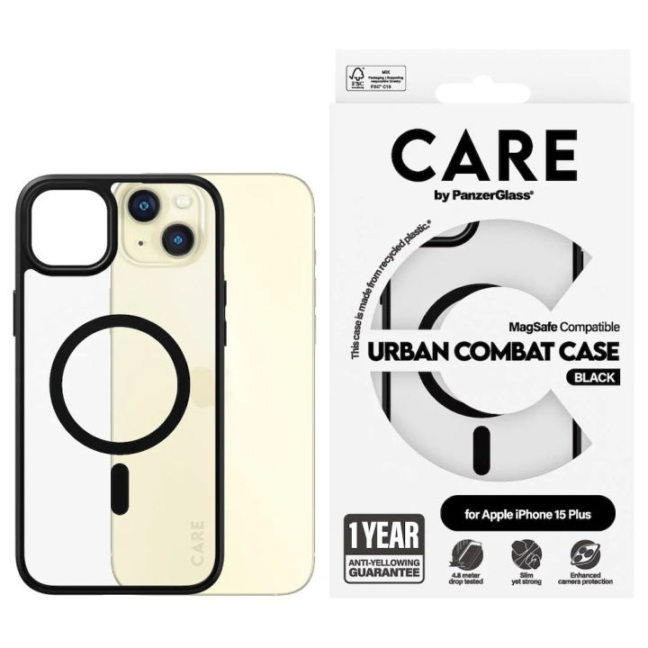 PanzerGlass CARE Flagship Case with MagSafe for iPhone 15 Plus Transparent i gruppen SMARTTELEFON & NETTBRETT / Mobilbeskyttelse / Apple / iPhone 15 hos TP E-commerce Nordic AB (D10184)