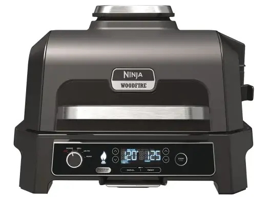 Ninja OG850EU Woodfire PRO XL elektrisk BBQ-grill och rökugn Svart/Grå i gruppen HJEM, HUS OG HAGE / Hageprodukter / Griller & Grilltilbehør hos TP E-commerce Nordic AB (D10216)